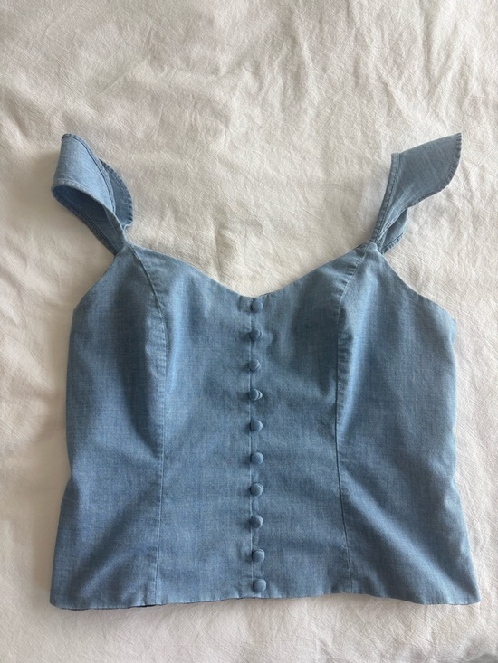 Banana Republic Tops - Banana Republic Light Blue Denim Button-Front Camisole size medium